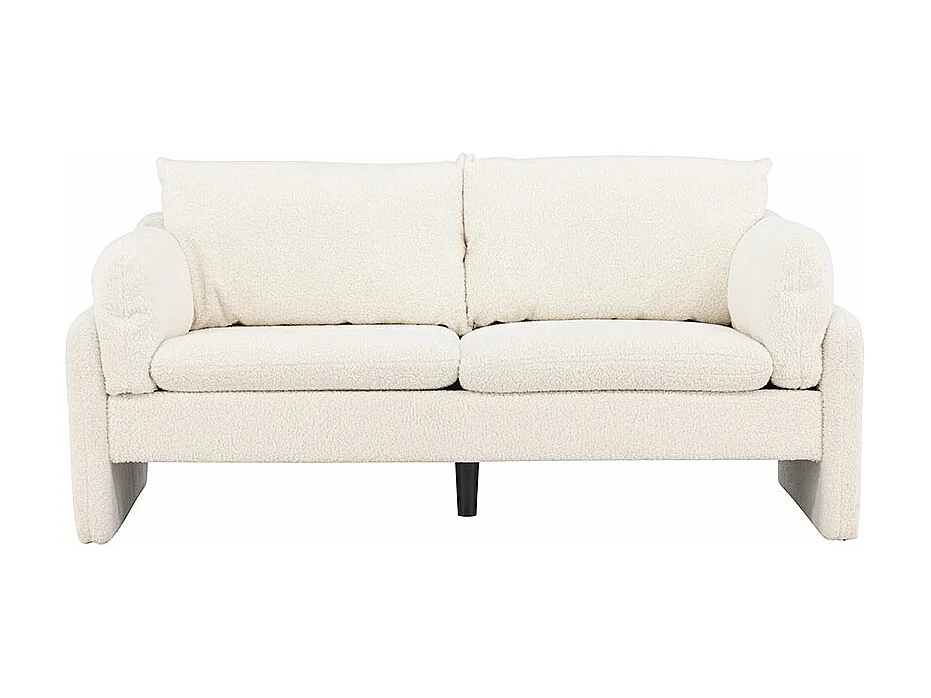 Canapé 2 Places Bouclette "Vindel" 184cm Blanc