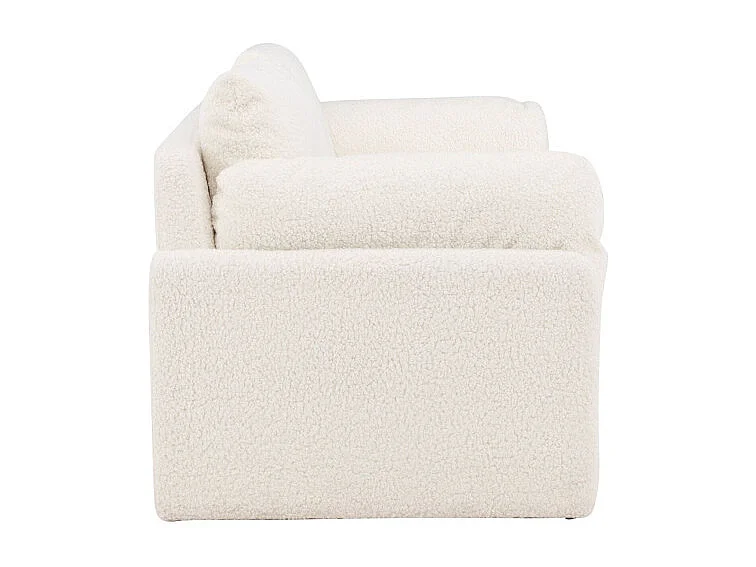 Vindel bank 2-zits teddy wit.