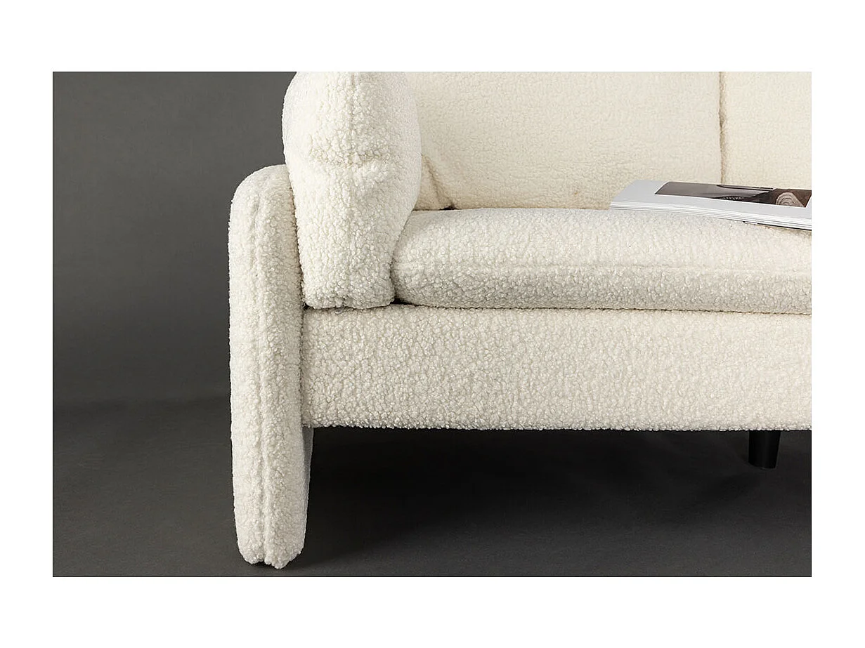 Vindel bank 2-zits teddy wit.