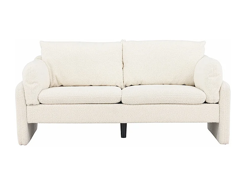 Canapé 2 Places Bouclette "Vindel" 184cm Blanc