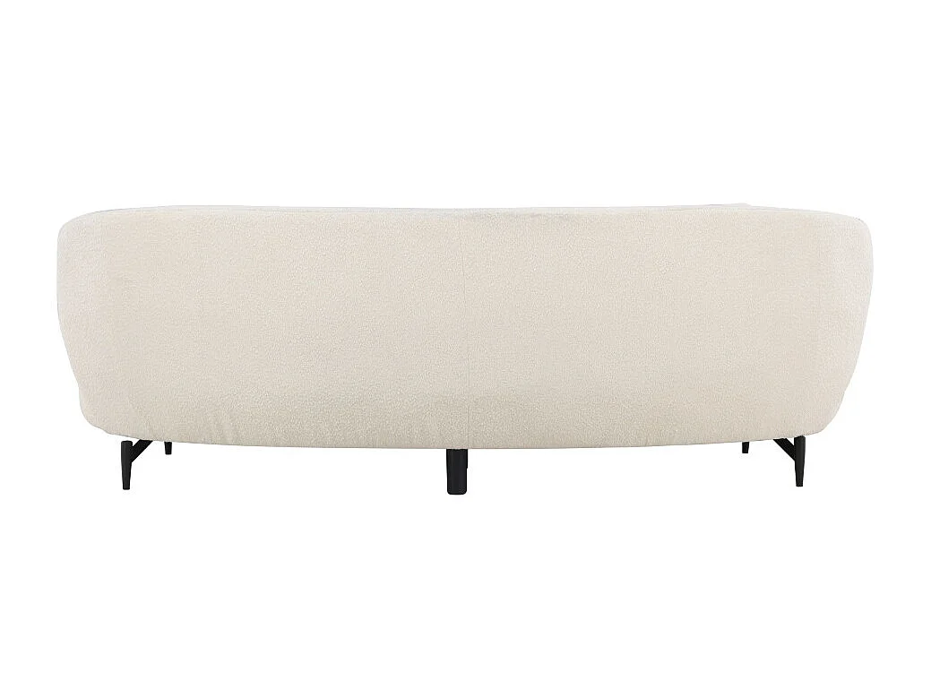 Canapé 3 Places Bouclette "Luna" 224cm Blanc