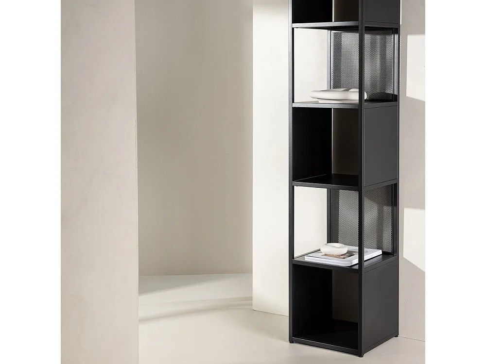 Étagère 5 Niveaux en Métal "Buenos Aires" 185cm Noir