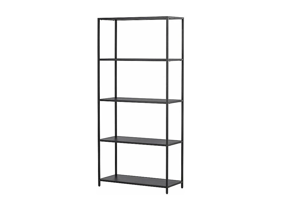 Montevideo wandkast 4 planken zwart.