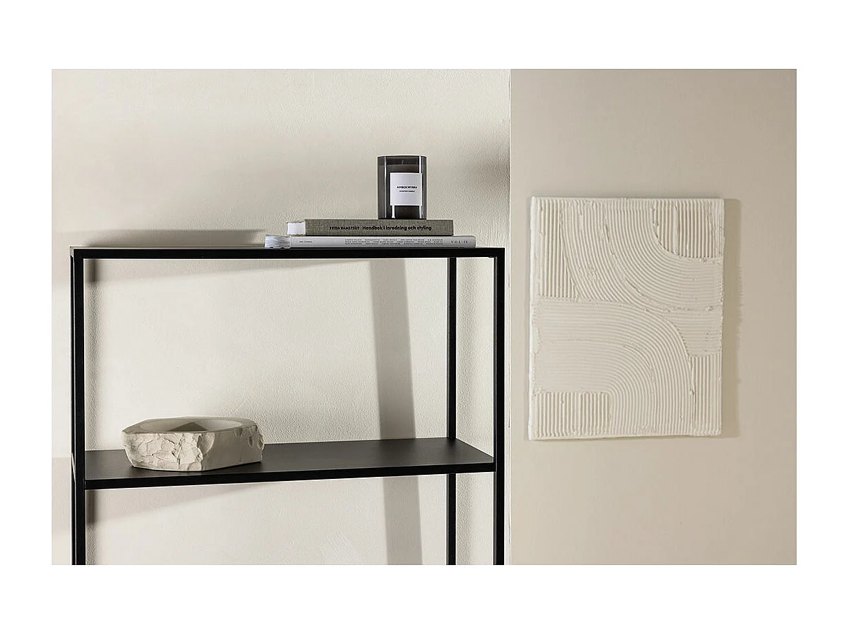 Montevideo wandkast 4 planken zwart.