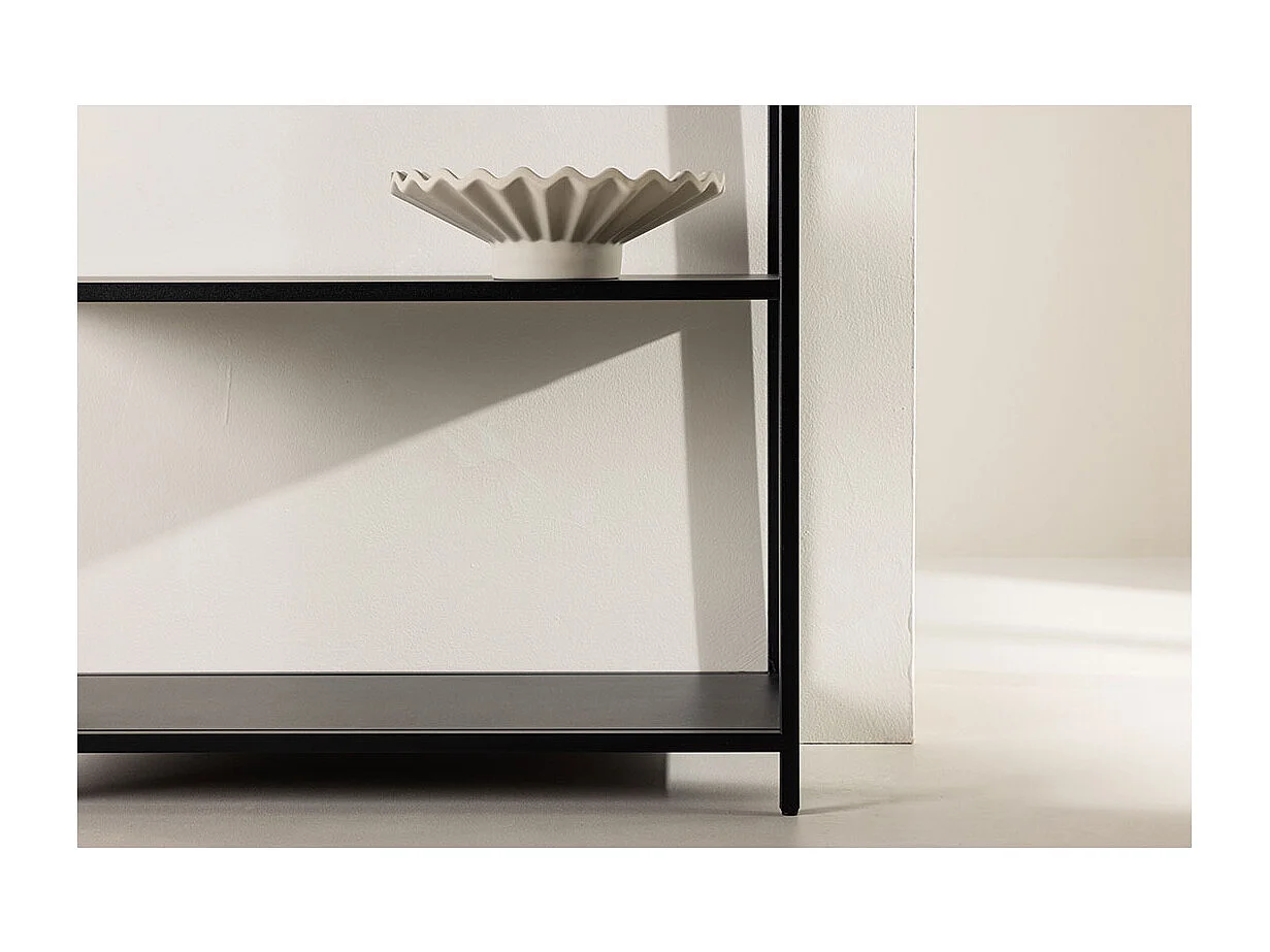 Montevideo wandkast 4 planken zwart.