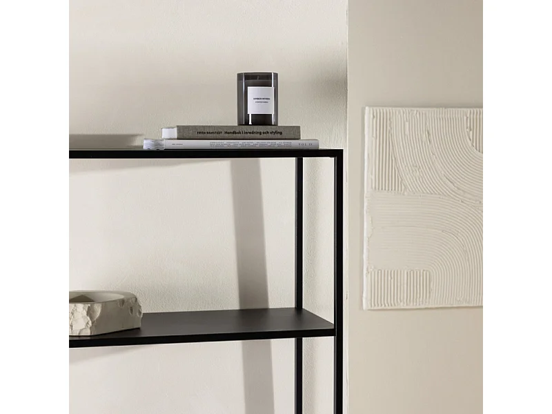 Montevideo wandkast 4 planken zwart.