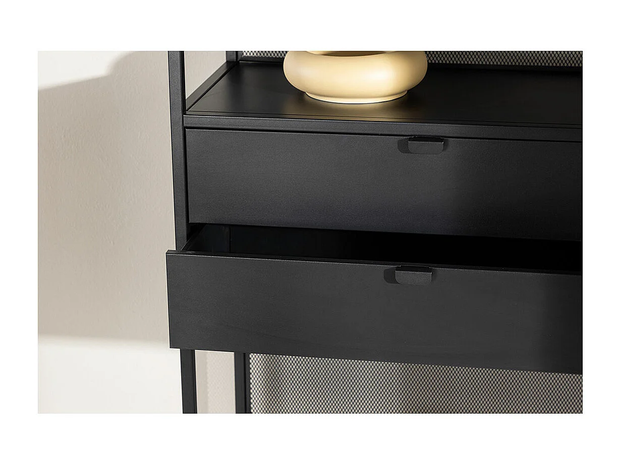 Étagère 4 Niveaux en Métal "Santiago" 185cm Noir