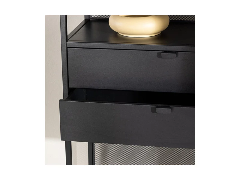 Étagère 4 Niveaux en Métal "Santiago" 185cm Noir