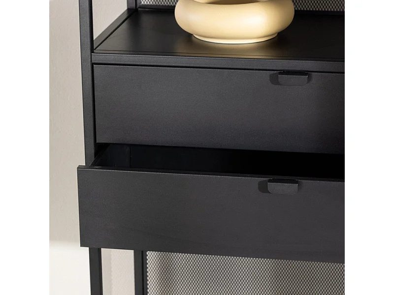 Étagère 4 Niveaux en Métal "Santiago" 185cm Noir