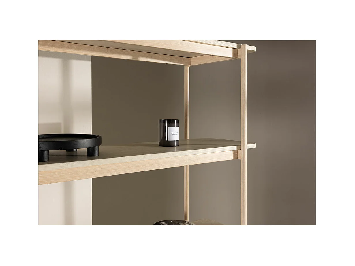 Heim wandkast 190 cm 5 planken whitewash.