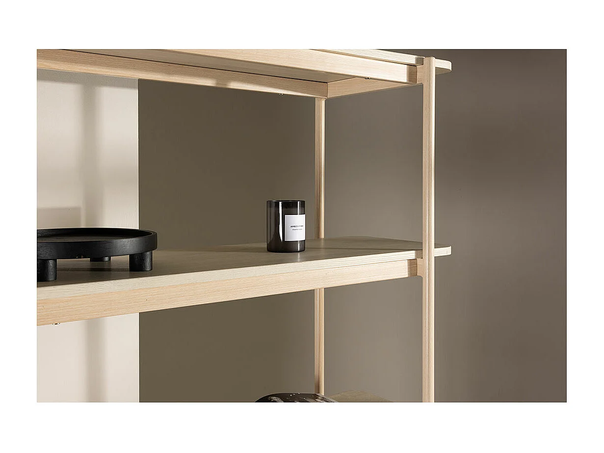 Heim wandkast 190 cm 5 planken whitewash.