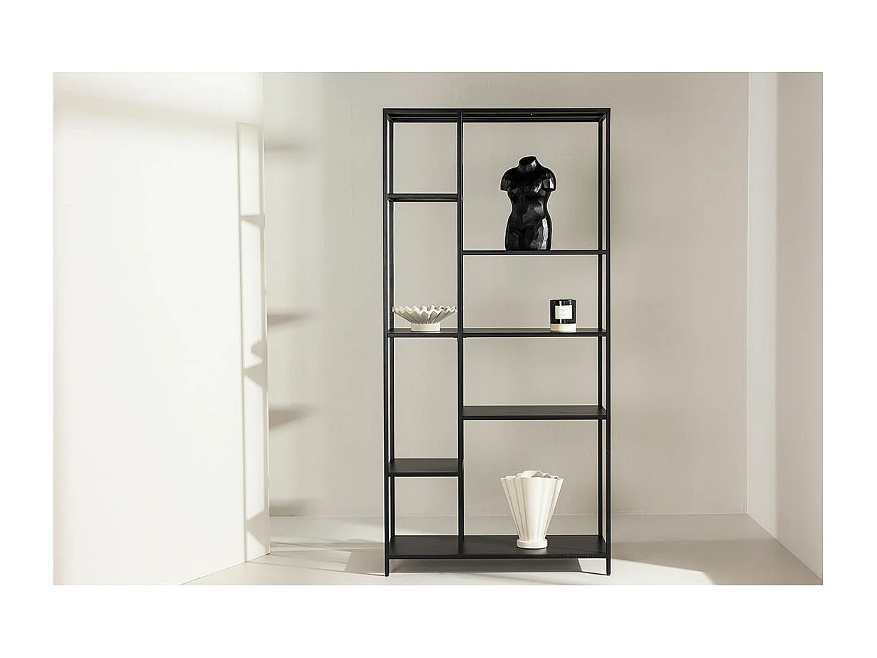 Étagère 6 Niveaux en Métal "El Alto" 164cm Noir