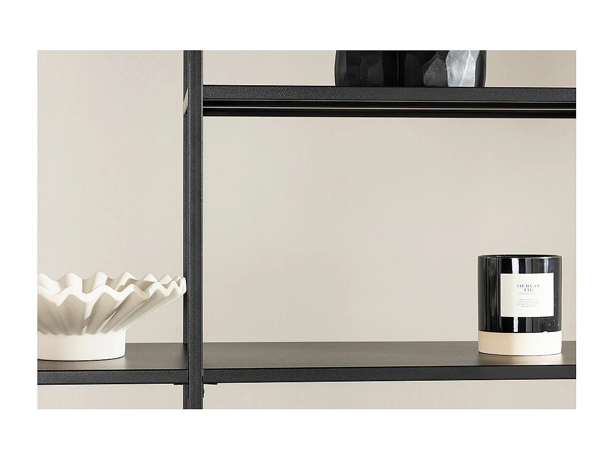 Étagère 6 Niveaux en Métal "El Alto" 164cm Noir