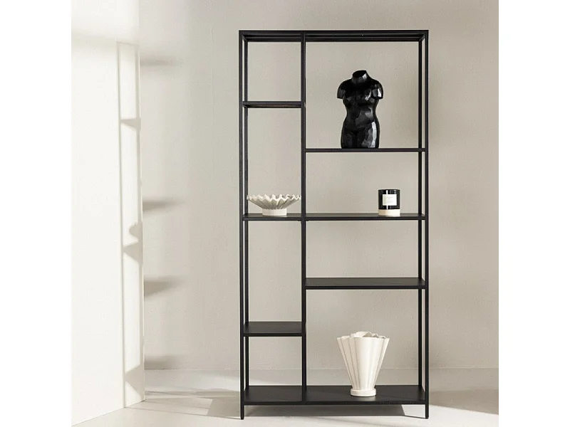 ElAlto wandkast 6 planken zwart.