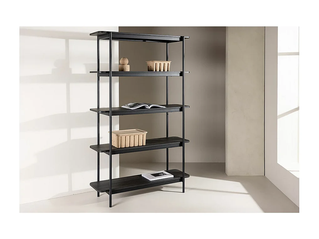 Heim Regal 190 cm 5 Regale schwarz.