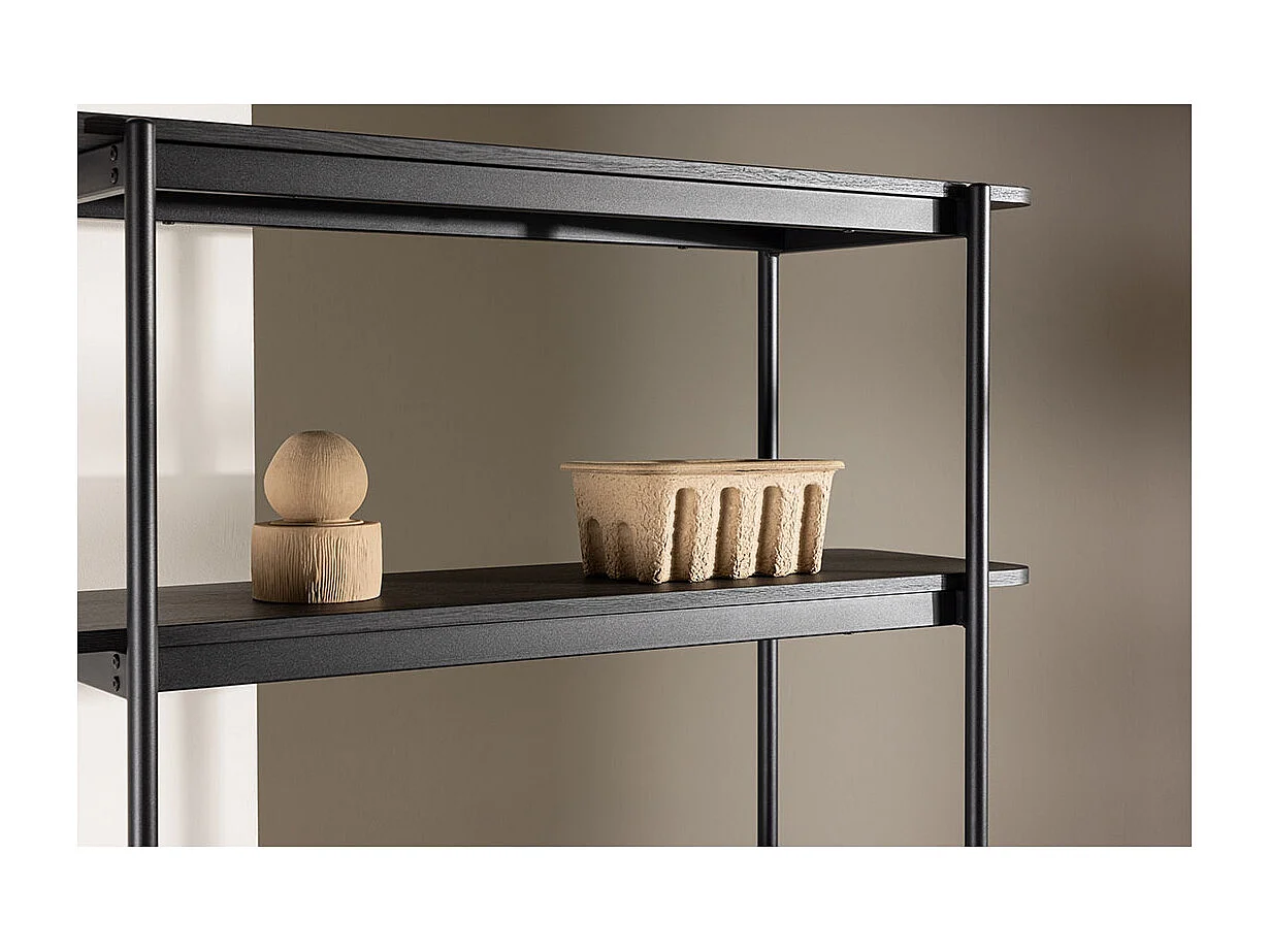 Heim wandkast 190 cm 5 planken zwart.