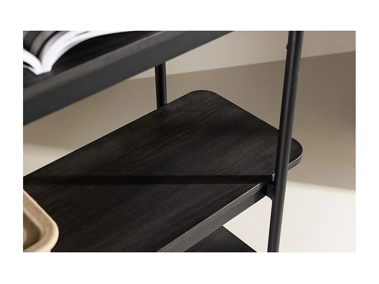 Heim wandkast 190 cm 5 planken zwart.