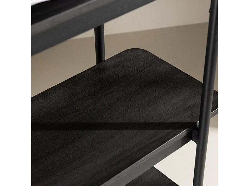 Heim wandkast 190 cm 5 planken zwart.