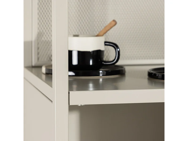 BuenosAires wandkast 5 planken beige.