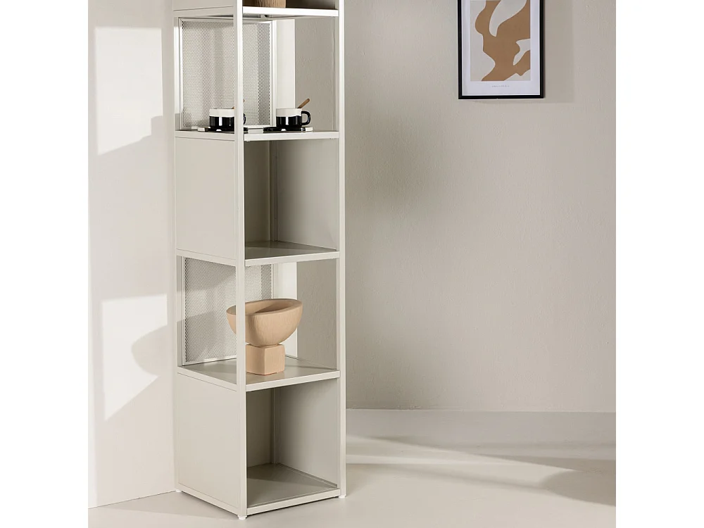 Étagère 5 Niveaux en Métal "Buenos Aires" 185cm Beige