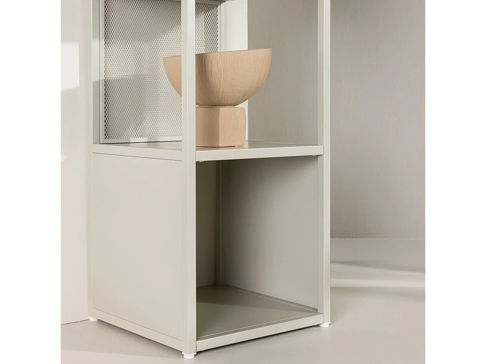 Étagère 5 Niveaux en Métal "Buenos Aires" 185cm Beige