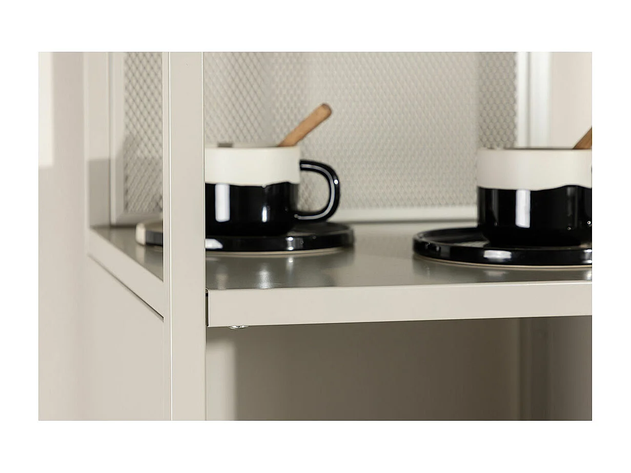 Étagère 5 Niveaux en Métal "Buenos Aires" 185cm Beige