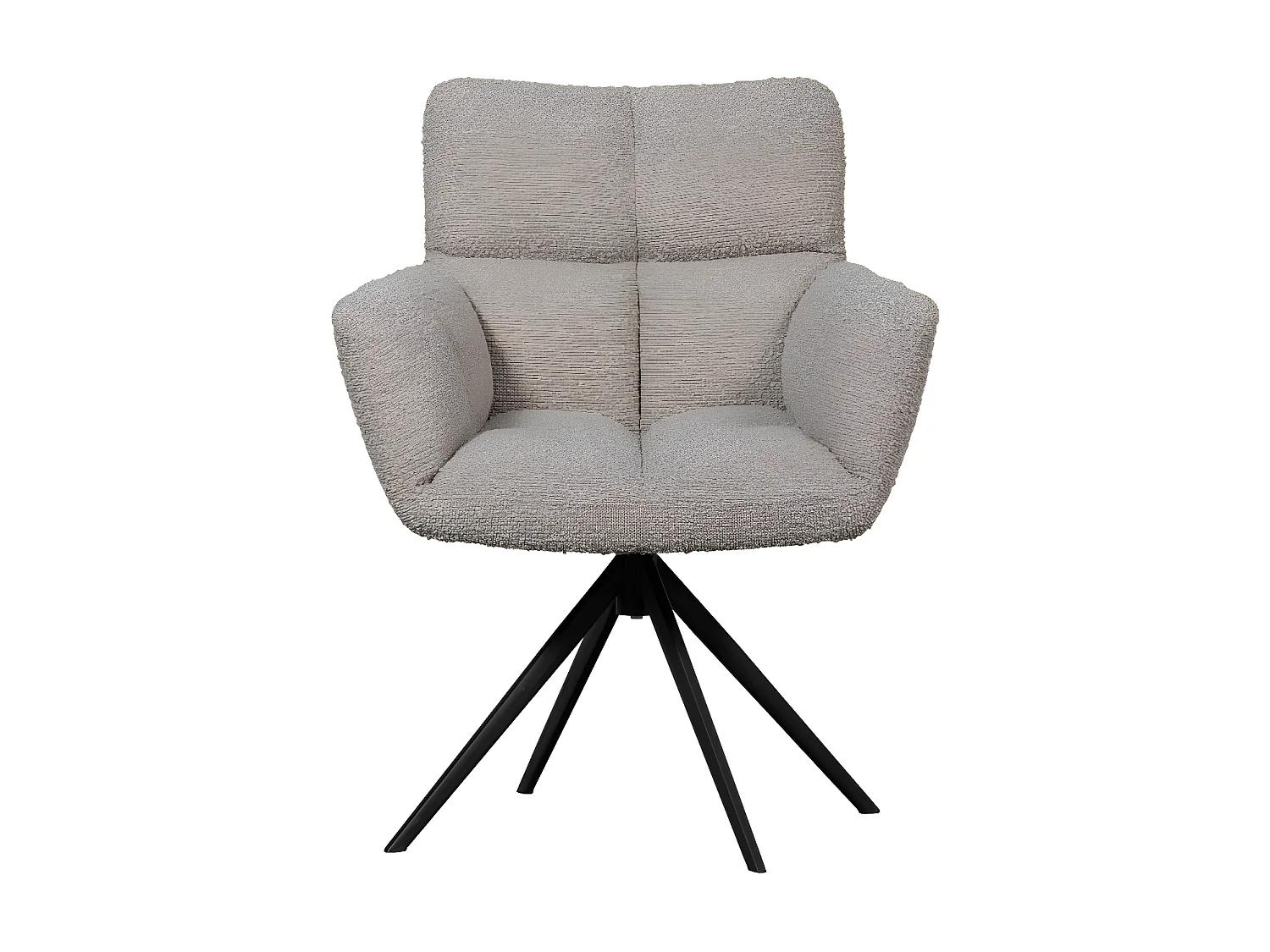 Chaise pivotante en tissu bouclé beige MYA