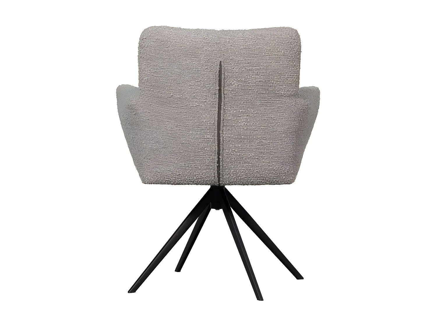 Chaise pivotante en tissu bouclé beige MYA