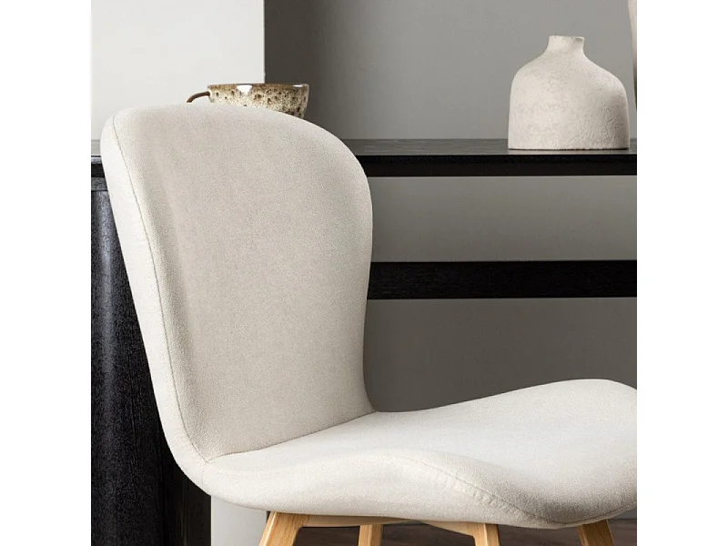 Lilja chaise de salle à manger beige, chêne décor