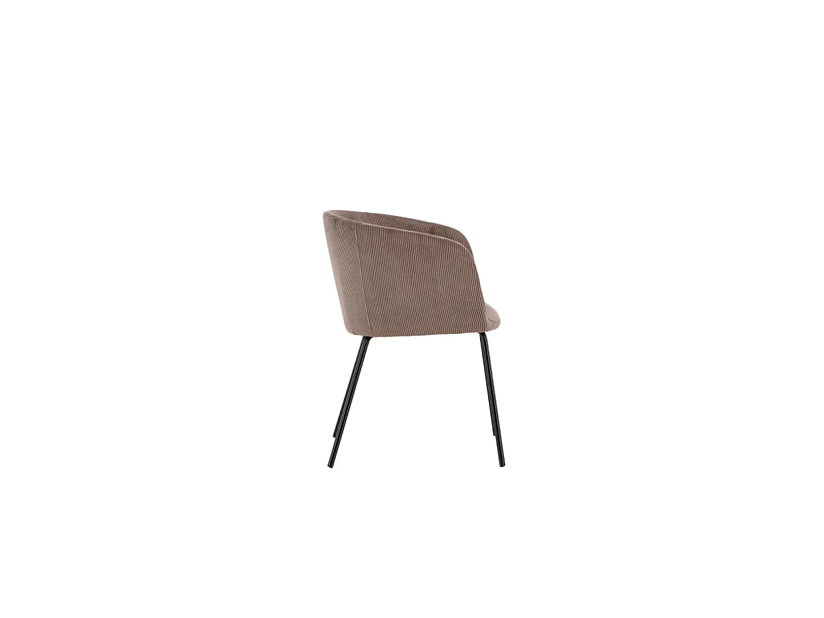 Chaise en Velours Côtelé "Berit" 78cm Marron