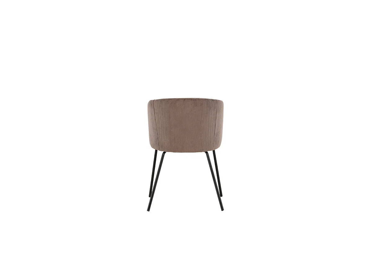 Chaise en Velours Côtelé "Berit" 78cm Marron
