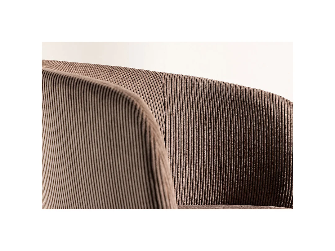 Chaise en Velours Côtelé "Berit" 78cm Marron
