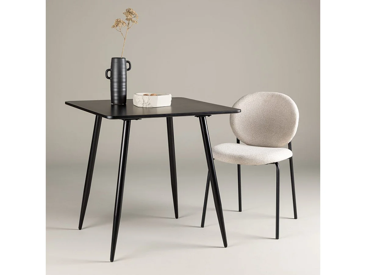 Table à Manger "Polar" 75 cm Noir