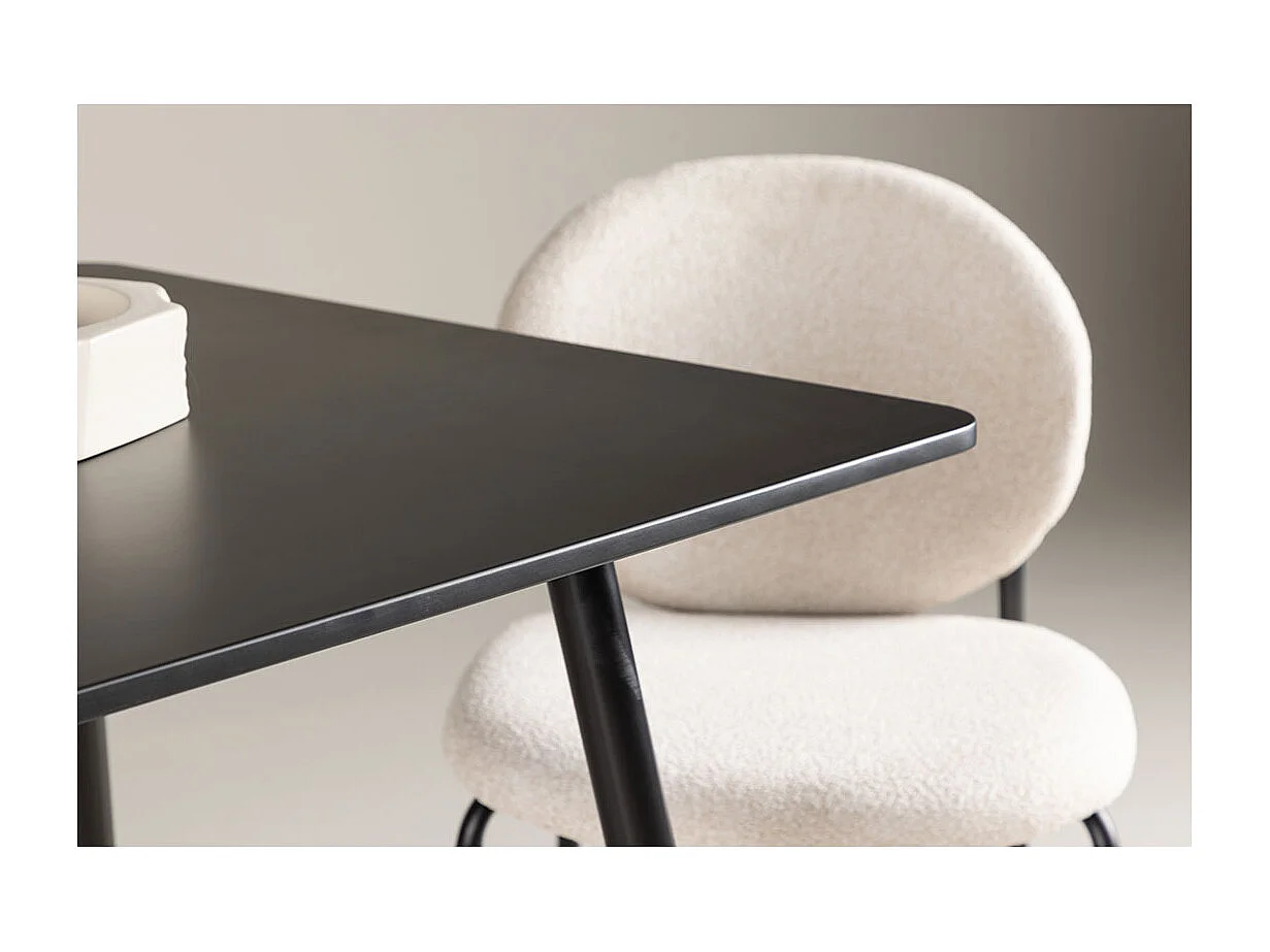 Polar table de salle à manger 75x75 cm noir.