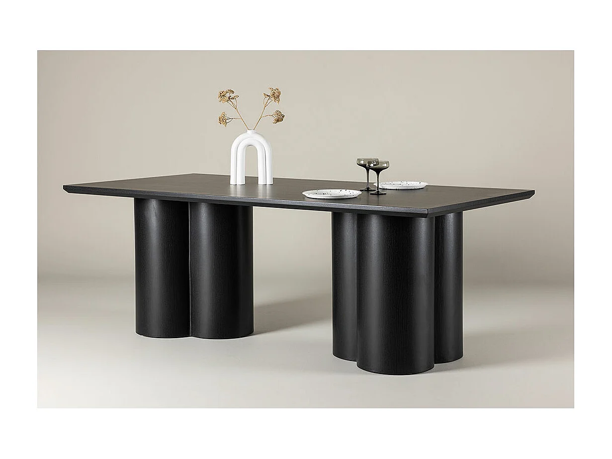 Table à Manger Design "Olivia" 210 cm Noir
