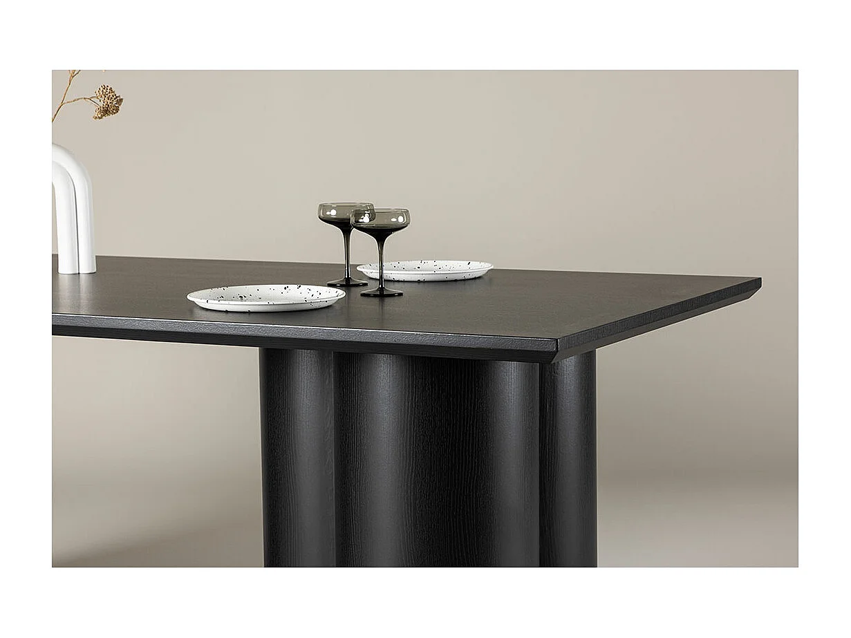 Table à Manger Design "Olivia" 210 cm Noir