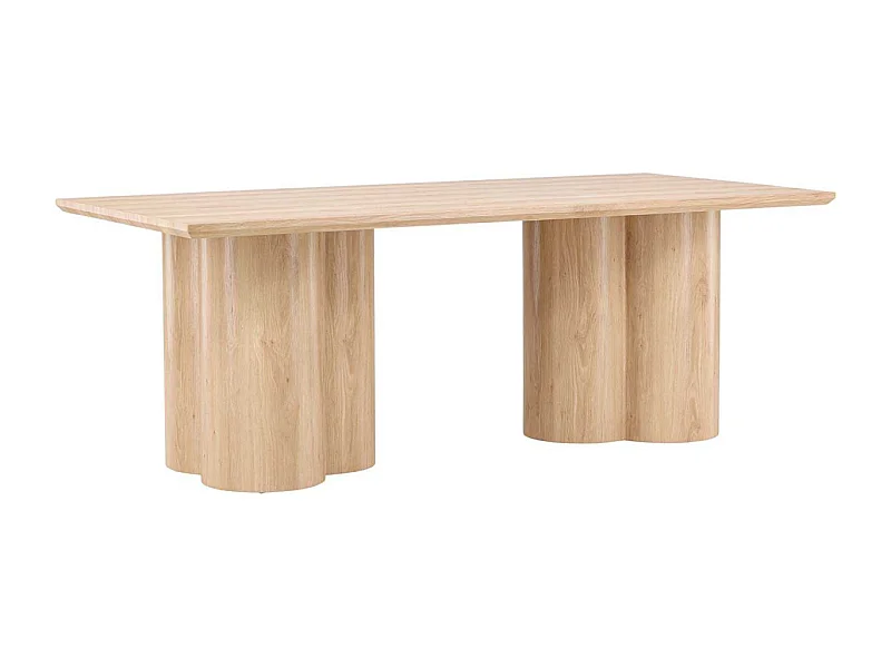 Olivia eetkamertafel 100x210 cm whitewash.