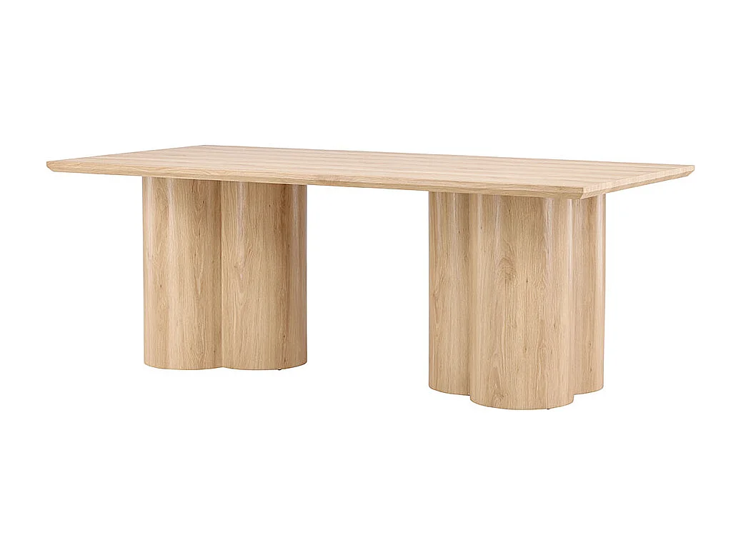 Olivia table de salle à manger 100x210 cm whitewash.