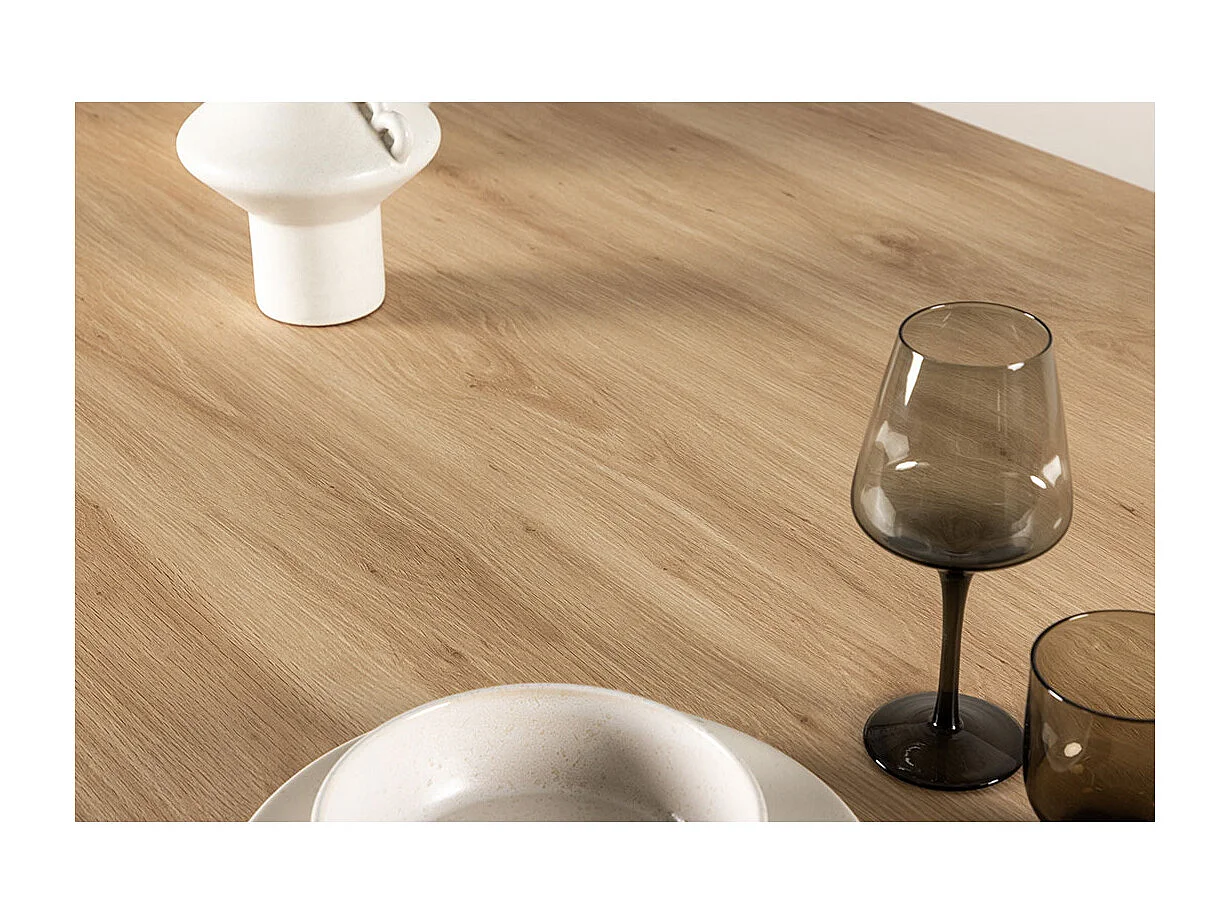 Olivia table de salle à manger 100x210 cm whitewash.