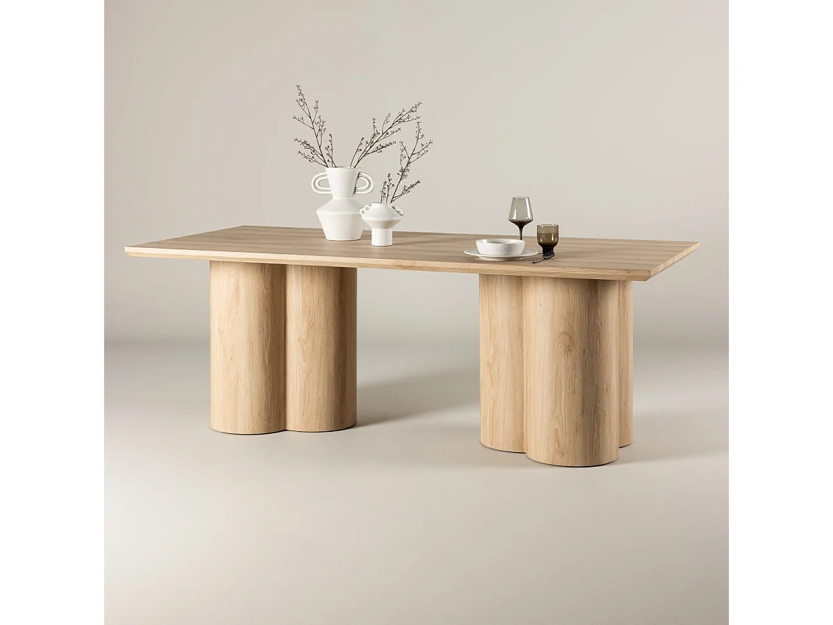 Olivia Esstisch 100x210 cm whitewash.
