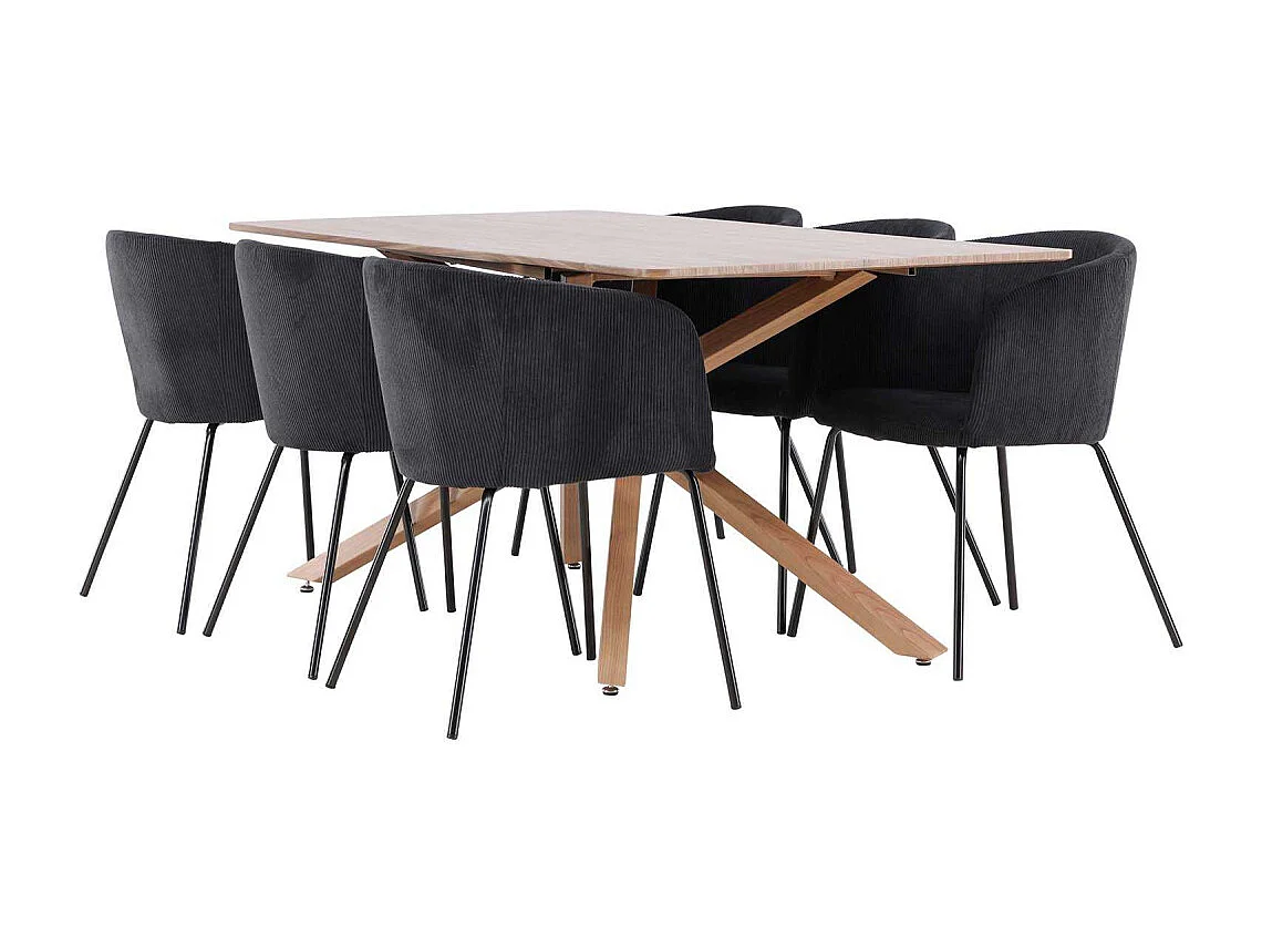 Table à Manger "Piazza" 180cm Naturel