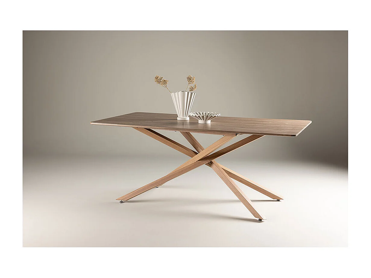 Piazza table de salle à manger 90x180 cm mocca.