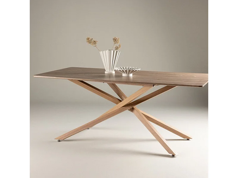 Piazza table de salle à manger 90x180 cm mocca.