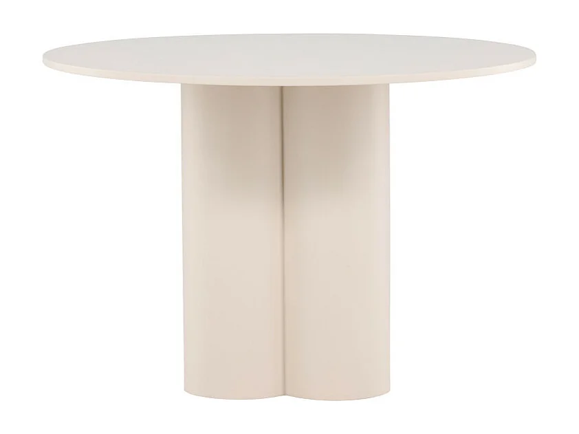 Olivia eetkamertafel Ø110 cm beige.