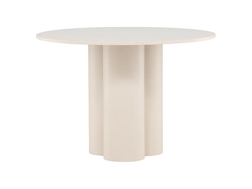 Table à Manger Ronde "Olivia" 110cm Beige