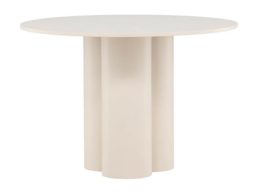 Table à Manger Ronde "Olivia" 110cm Beige
