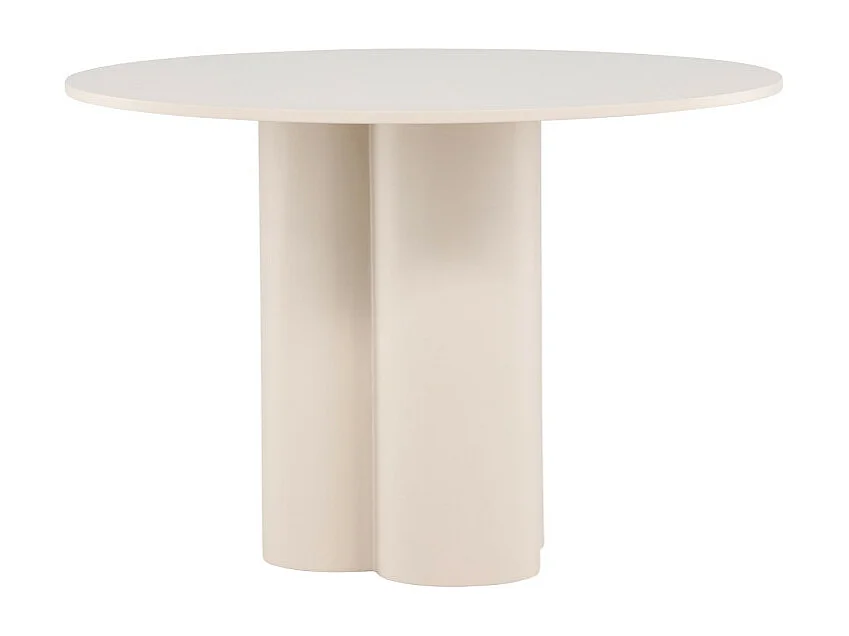 Table à Manger Ronde "Olivia" 110cm Beige