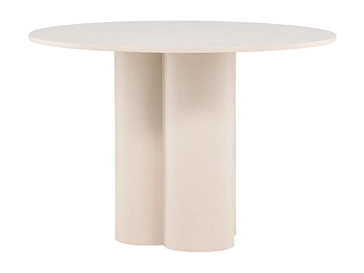 Table à Manger Ronde "Olivia" 110cm Beige