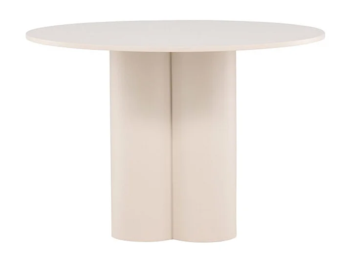 Table à Manger Ronde "Olivia" 110cm Beige