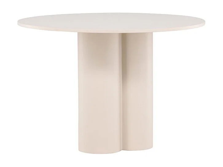 Table à Manger Ronde "Olivia" 110cm Beige